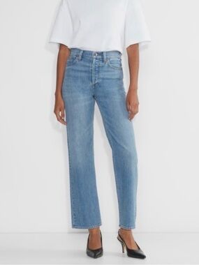 Denim Forum Aritizia The Arlo High Rise Straight Jeans